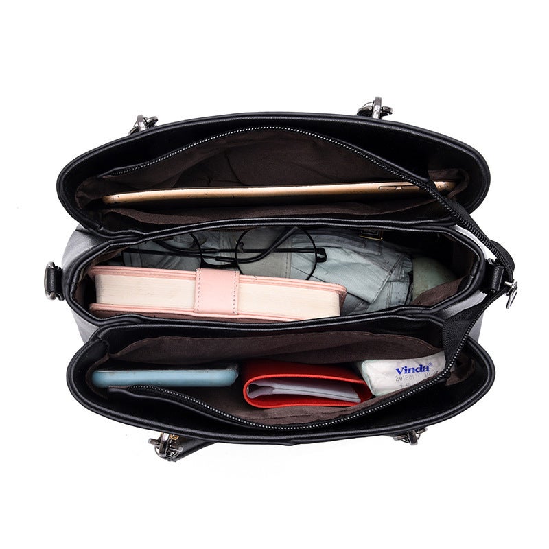 Women'S Bag 2022 New Simple Casual Mother Bag Atmospheric Women'S Handbag Korean Color-Matching Shoulder Crossbody Bag Trendy - Image 5
