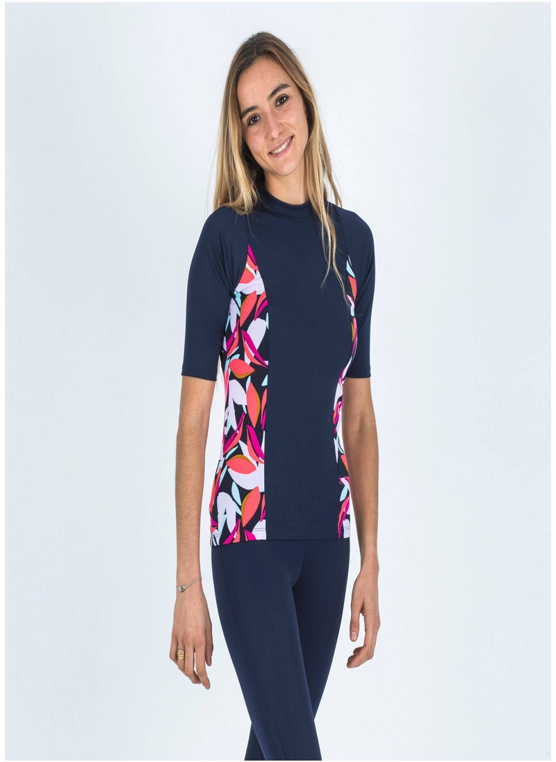 NABAIJI NABAIJI by DECATHLON, Women's Swimming Una Top Stretchable & Comfortable Dark Blue  - Image 1