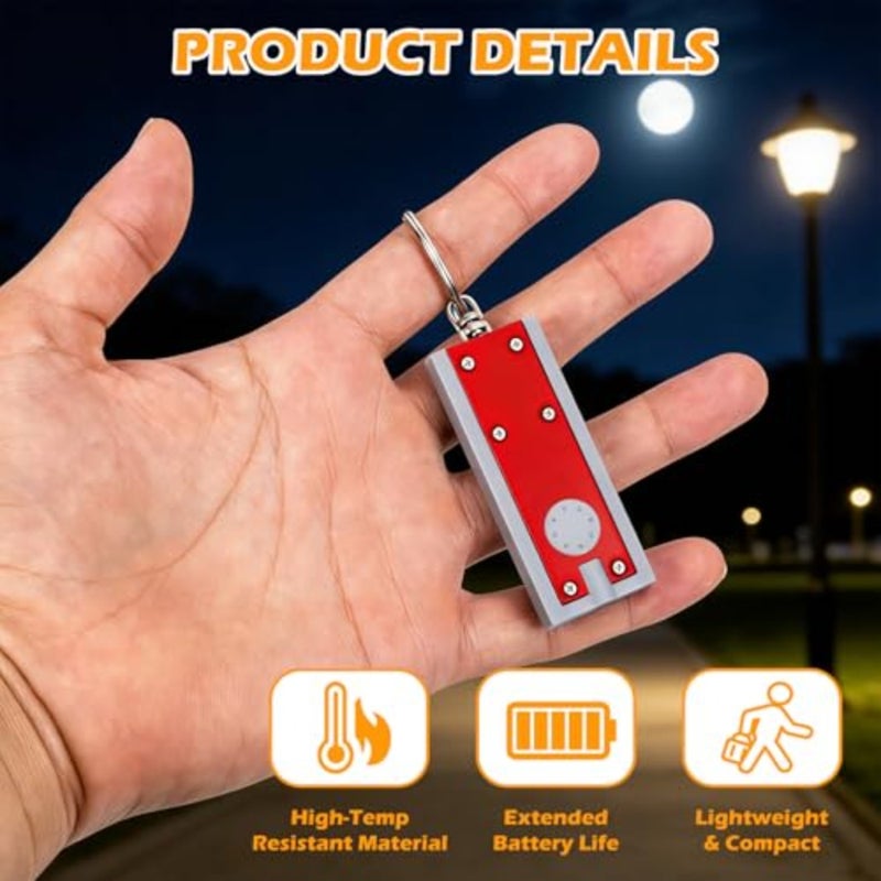 PCS Mini Keychain Flashlights Bulk, Powerful LED Metal Carabiner Clip Lights, Compact Emergency Lights for Emergency Camping Outdoor Equipment Party Survival Kits - Image 3