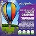 Premier Kites Hot Air Balloon Hanging Garden Spinner 22 Vibrant Sunset Gradient Design WeatherResistant Outdoor Decor Durable Lightweight for Patios Yards and Gardens EyeCatching Wind Spinner - Image 3
