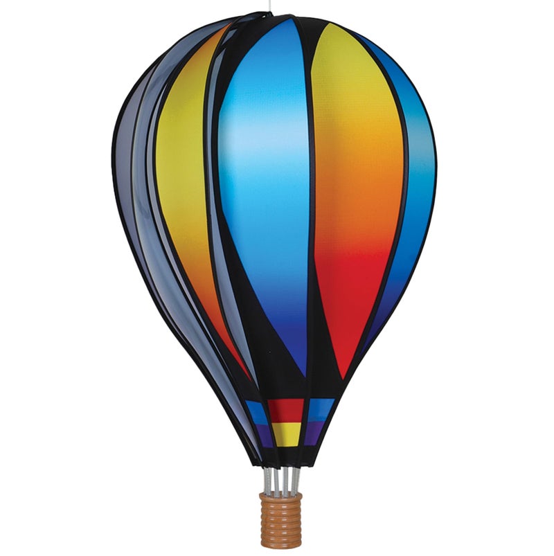 Premier Kites Hot Air Balloon Hanging Garden Spinner 22 Vibrant Sunset Gradient Design WeatherResistant Outdoor Decor Durable Lightweight for Patios Yards and Gardens EyeCatching Wind Spinner - Image 4