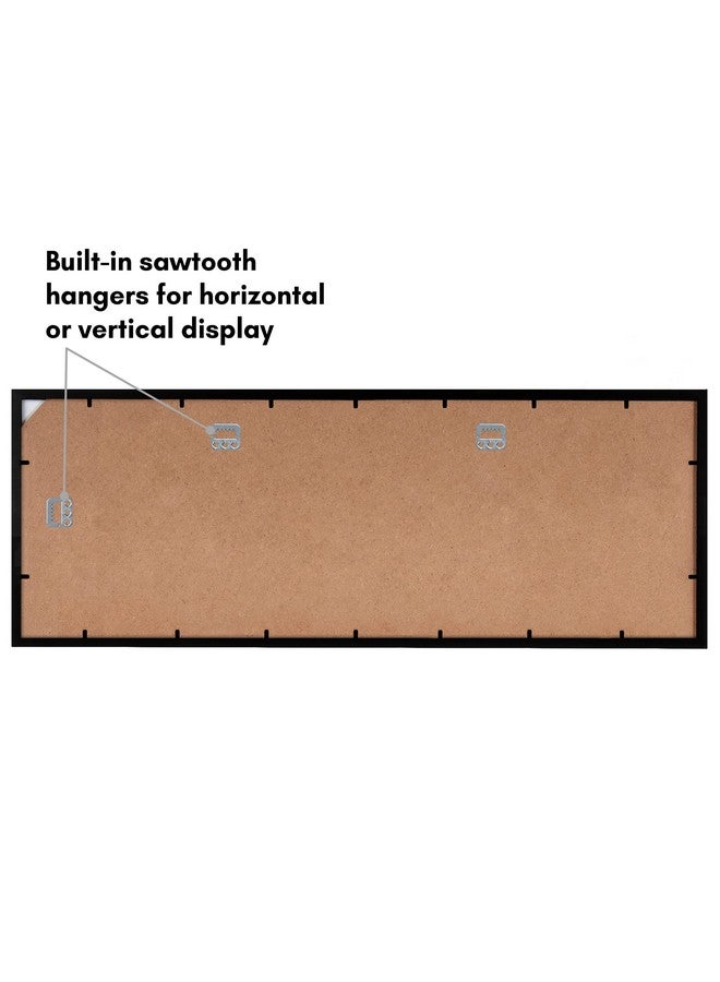 Americanflat Americanflat 12x36 Picture Frame with Polished Plexiglass - Gallery Style Frame with Engineered Wood - Signature Collection - Photo Frame for Wall Display - Black - Image 5