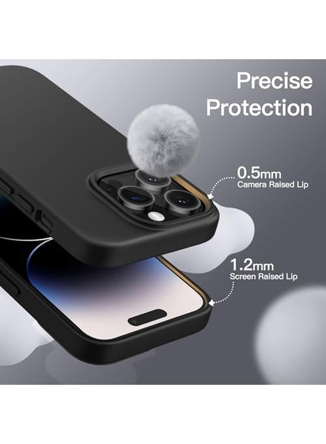 Jetech Silicone Case For Iphone 14 Pro Max 6.7 Inch Silky Soft Touch Full Body Protective Phone Case Shockproof Cover With Microfiber Lining Black - Image 4