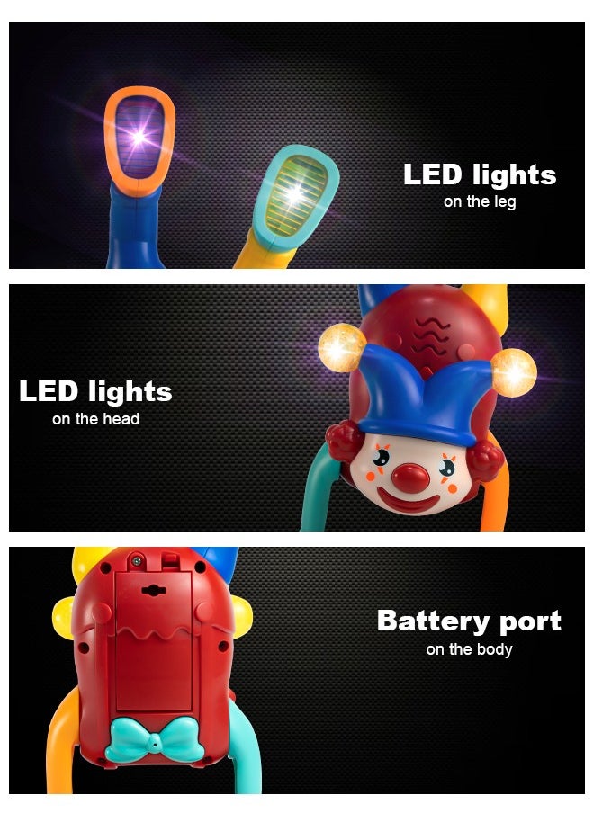 BAYBEE Baybee Dancing Joker Crazy Circus Toy Handstand Funny Cute Clown Joker Toys Dancing Toy Walking Clown Toy with Music LED Light Upside Down Fun Moving Toy Babies Toddlers and Kids  - Image 5