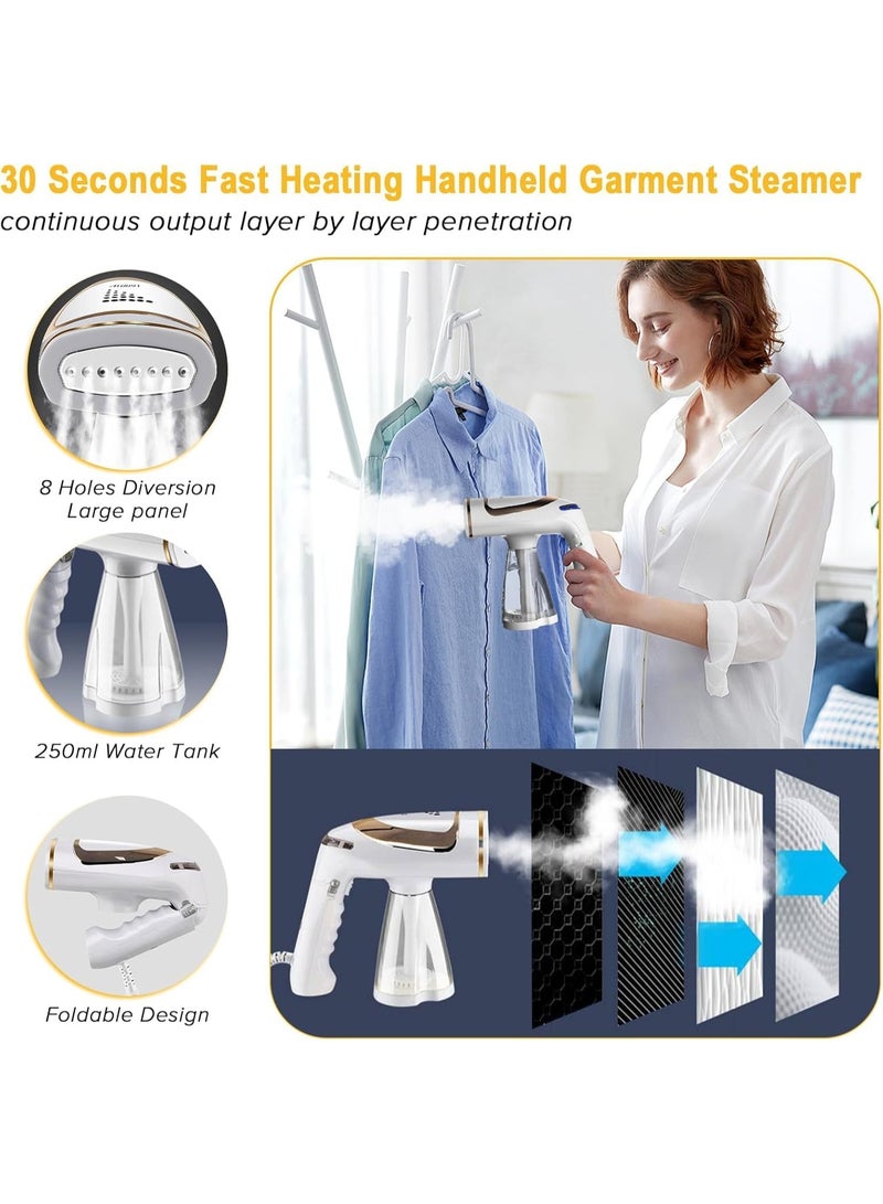 Bukela Portable Steam Iron, 1600W Steam Iron with 250ml Large Capacity Removable Water Tank, 30 Seconds Fast Heat-up, Auto Shut-off Steam Iron, Travel and Home Fabric Wrinkle Remover - Image 5