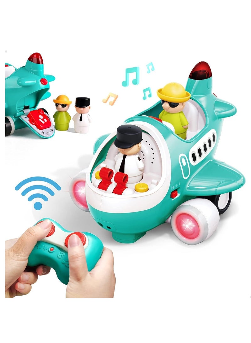 BAYBEE ألعاب أطفال صغار - طائرة تحكم عن بعد - ألعاب أطفال تظاهرية - أوضاع متعددة - ألعاب طائرة وسيارة ممتعة بالضوء والموسيقى للأطفال - Image 1