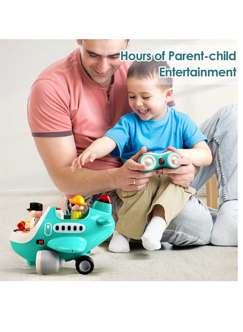 BAYBEE ألعاب أطفال صغار - طائرة تحكم عن بعد - ألعاب أطفال تظاهرية - أوضاع متعددة - ألعاب طائرة وسيارة ممتعة بالضوء والموسيقى للأطفال - Image 3