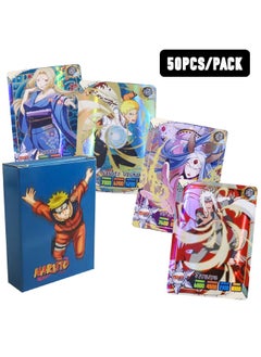 50PCS/Pack Anime Naruto Card, Card Game Booster Packs, Naruto Cards, Anime Trading Cards, No Repeat, Collectible Rare Cards Best Gift for Collectors and Fans