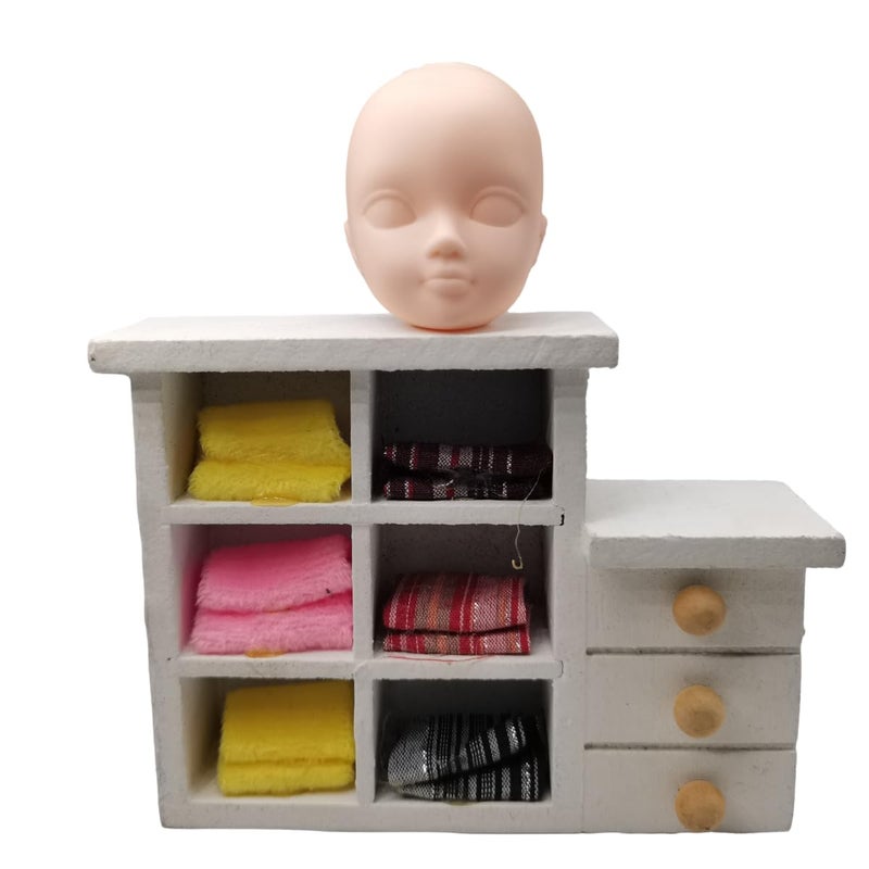 DoubleWood 10pcs 1/6 Doll Head Soft Plastic Toy Doll Repainting Practice Makeup White Double-fold Eyelid DIY Heads for BJD Make Up - Image 4