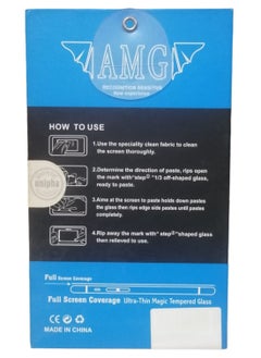 AMG Full Screen Coverage Ultra -Thin Magic Tempered Glass For Samsung A9 2019 Black  - Image 2