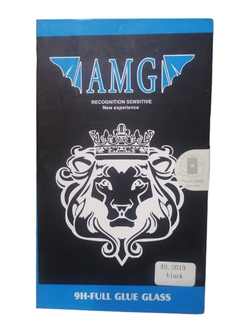 AMG Full Screen Coverage Ultra -Thin Magic Tempered Glass For Samsung A9 2019 Black - Image 1