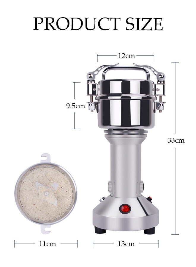 DUNISO Spice Grinder, Stainless Steel Multifunctional Crusher, Portable Dry Grain Grinder, Coffee Grinder, With Six Blade, Power Off Protection, Suitable For Coffee Beans, Grains, Seasonings, And Spices  - Image 2