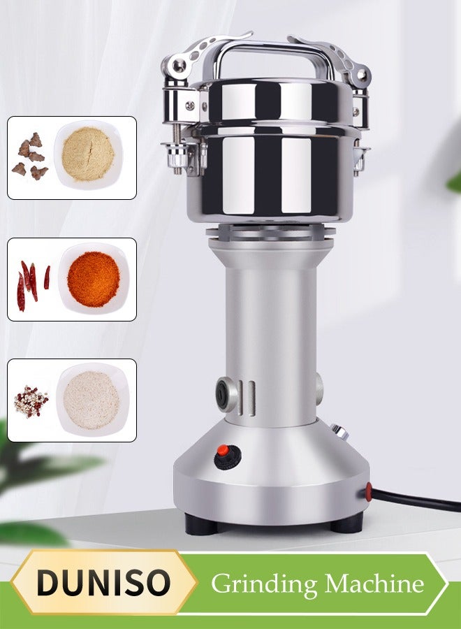 DUNISO Spice Grinder, Stainless Steel Multifunctional Crusher, Portable Dry Grain Grinder, Coffee Grinder, With Six Blade, Power Off Protection, Suitable For Coffee Beans, Grains, Seasonings, And Spices  - Image 1