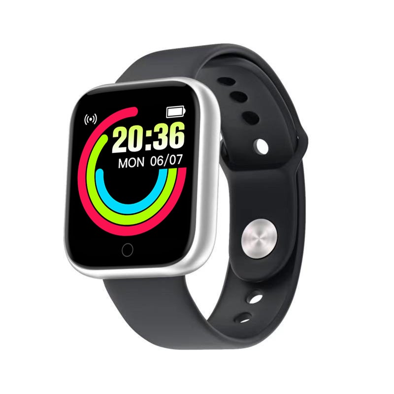 Y68 Smart Sports Bracelet 1.44-Inch IPS Single-Touch Screen BT4.0 USB Intelligent Quick Charge Fitness Tracker Multiple Sports Mode Sleep/Heart Rate/Blood Pressure Monitor IP67 Waterproof Notification/Call/Sedentary Reminder Remote Camera/Music Control Compatible with Android iOS - Image 2