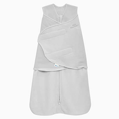 HALO MicroFleece Sleepsack Swaddle 3Way Adjustable Swaddle Blanket for Newborn and Infants TOG 30 for Cold Climates Hip Healthy Grey Small 36 Months - Image 1