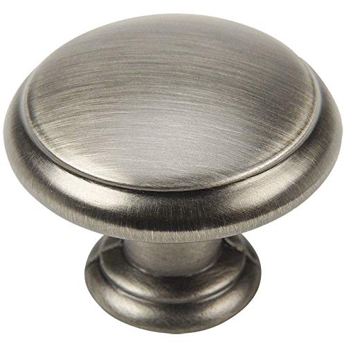 Cosmas 10 Pack - Cosmas 5422AS Antique Silver Cabinet Hardware Mushroom Knob - 1-3/16" Diameter - Image 2