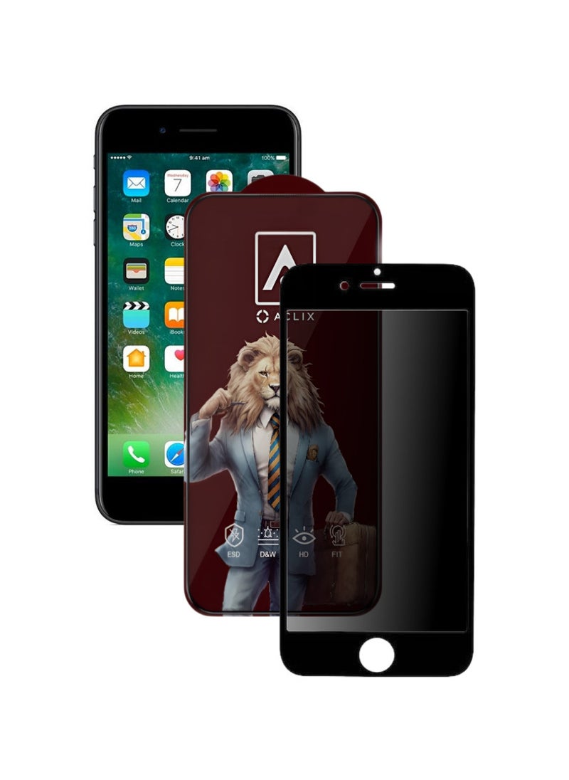 ACLIX Antistatic ESD Dustof Premium Quality High Definition Anti-Spy Privacy Tempered Glass Screen tector Designed For  iPhone 7 - Image 1