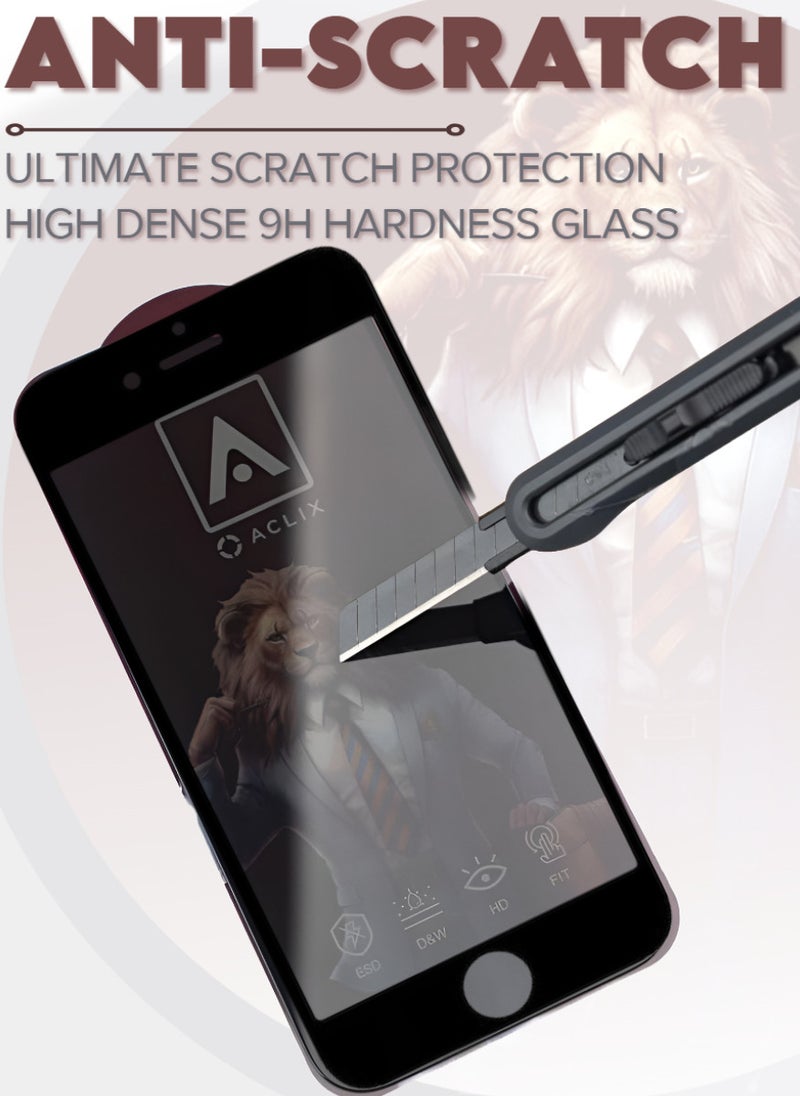 ACLIX Antistatic ESD Dustof Premium Quality High Definition Anti-Spy Privacy Tempered Glass Screen tector Designed For  iPhone 7 - Image 3