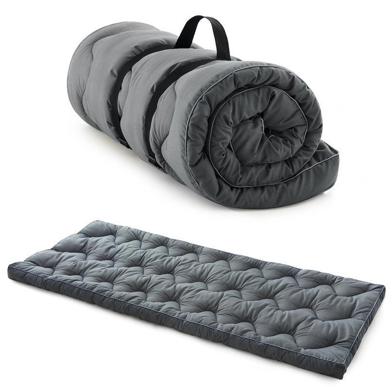 Jamdok Cot Mattress Topper for Camp CotRv BunkNarrow Twin Beds75X30Thickened Quilted PadLightweight Foldable Sleeping Mat for Traveling Hiking BackpackingPortableGray - Image 2