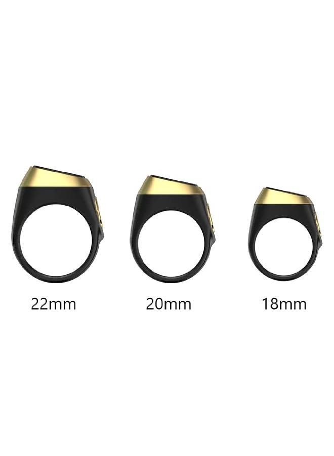 iQIBLA Smart Tasbih Zikr lite Ring, Muslim Prayer, Prayer timing reminder, OLED display Tasbih Counter, Smart Ring, Waterproof- White 20 mm - Image 5
