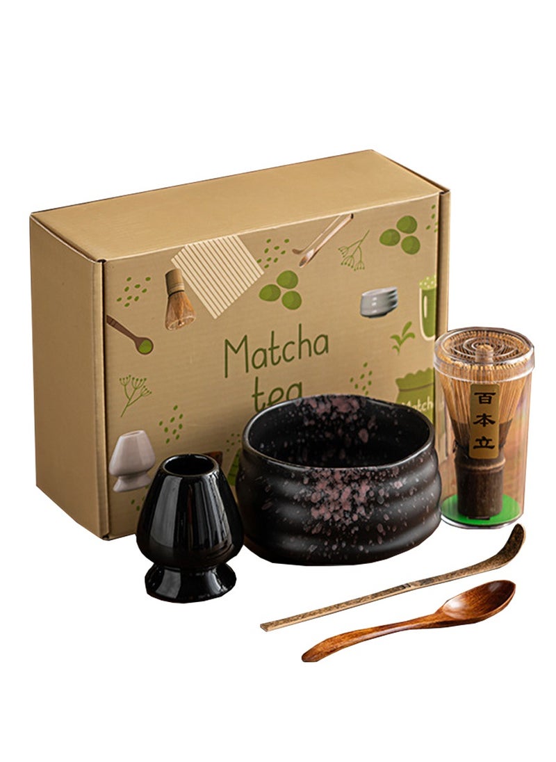 Al Aoyama 5-Pcs Matcha Kit Set Whisk and Bowl with Spout & Measuring Spoon Japanese Tea Making Tools  - Image 1