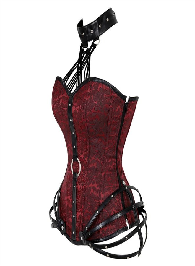 Loquat Side zip tight court Corset Red  - Image 2