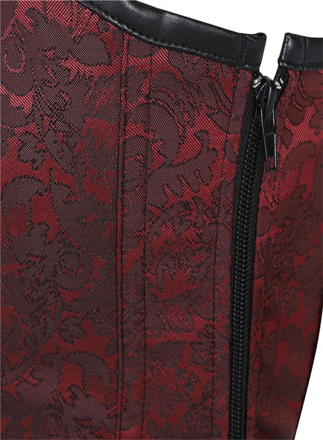 Loquat Side zip tight court Corset Red  - Image 3