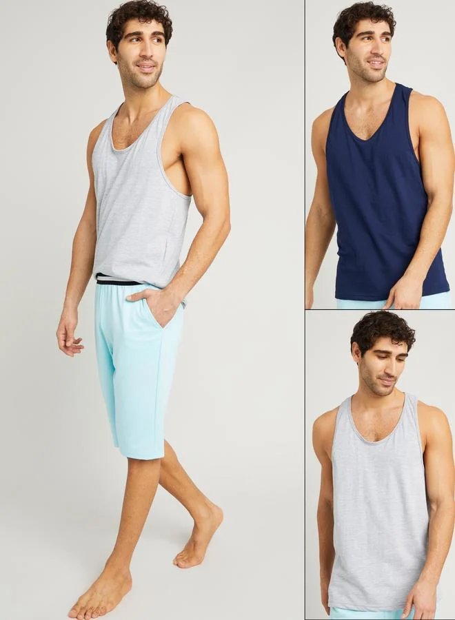 صن بيرن باي ستايلي Pack of 2 - Melange Racerback Vest
