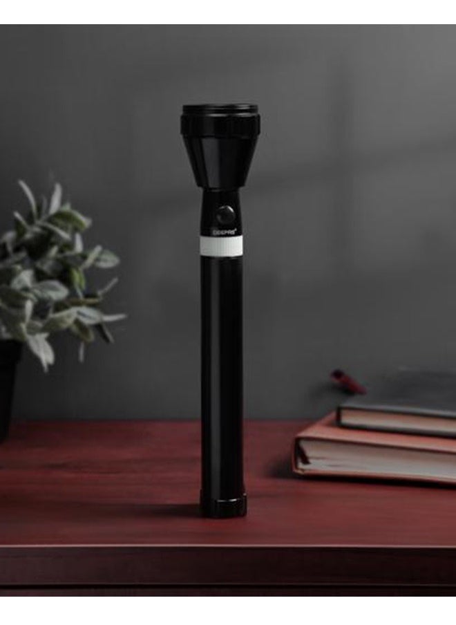 GEEPAS - Rechargeable LED Flashlight - Geepas GFL51031N Rechargeable Led Flashlight - Torch With 2000 Meters Range, Portable Design & 3 Hours Working |Perfect For Camping Bicycle Hiking Emergency, - Image 1