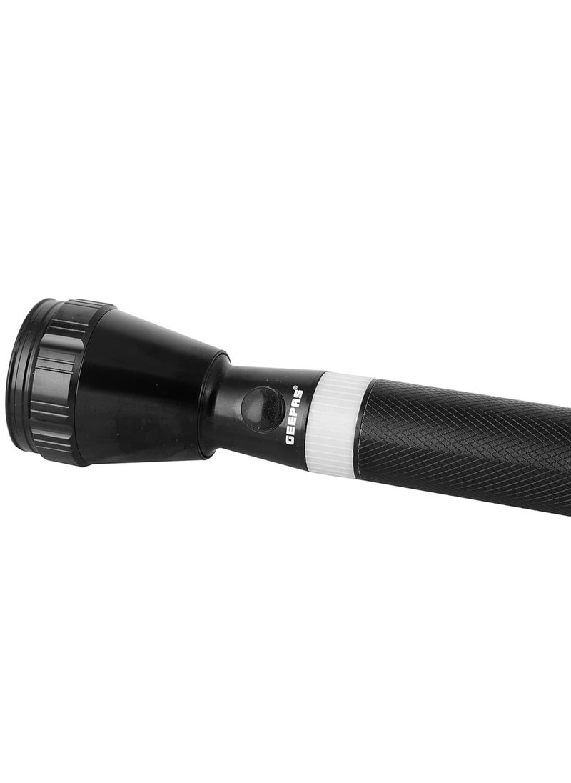GEEPAS - Rechargeable LED Flashlight - Geepas GFL51031N Rechargeable Led Flashlight - Torch With 2000 Meters Range, Portable Design & 3 Hours Working |Perfect For Camping Bicycle Hiking Emergency, - Image 1