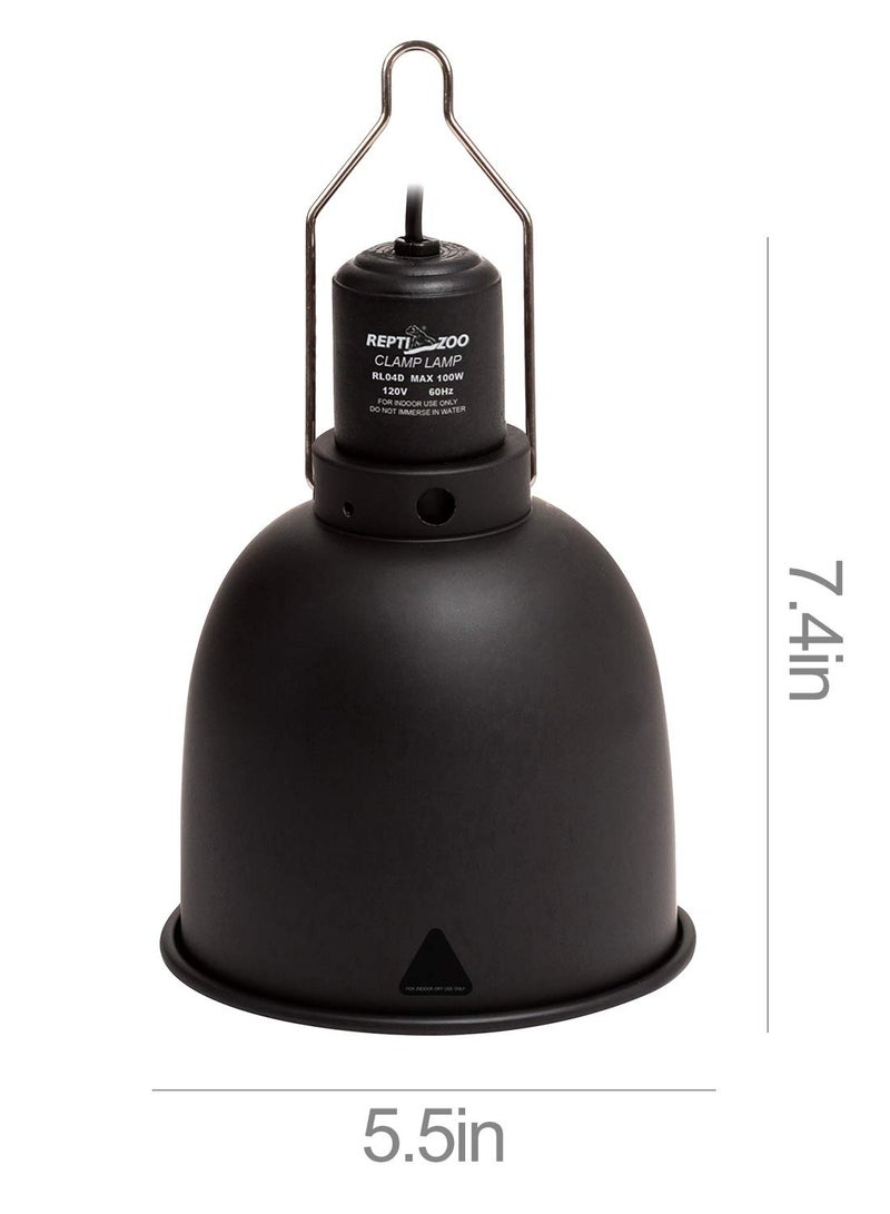REPTIZOO REPTI ZOO 5.5 Inch Deep Dome Lamp Cap Lamp Fixture,Optical Reflection Cover for Reptile Glass Terrariums (RL04D)  - Image 2