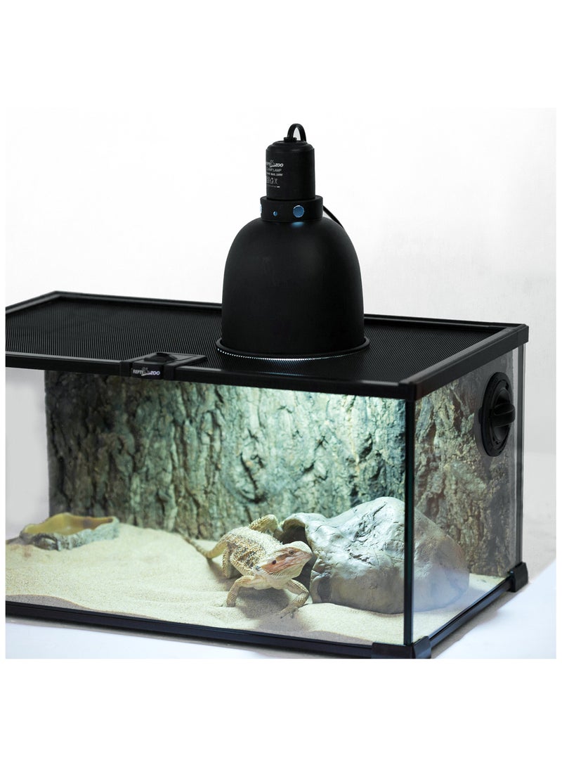 REPTIZOO REPTI ZOO 5.5 Inch Deep Dome Lamp Cap Lamp Fixture,Optical Reflection Cover for Reptile Glass Terrariums (RL04D)  - Image 4
