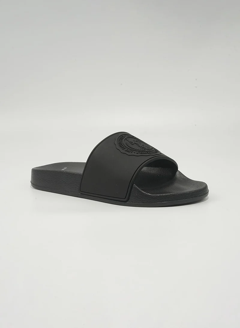 U.S. Polo Assn. Seth Women's Slip-On Comfortable Casual Everyday Slide Sandals - Black
