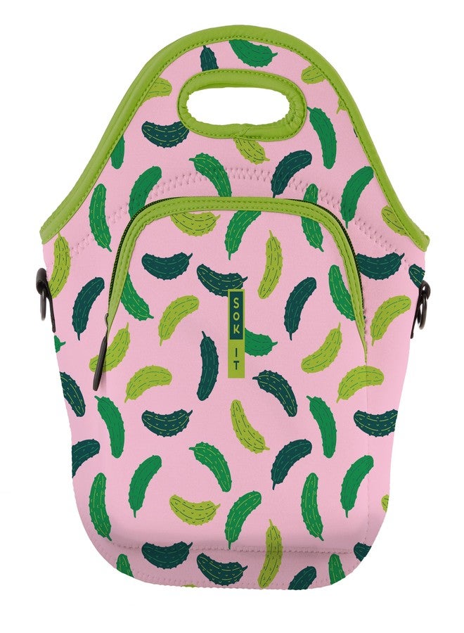 Sok It Lunch Tote Zippered Bag Insulated Neoprene Caddy (Pickle Me Pink, X-Large 6.5 Quart Lunch Tote) - Image 1