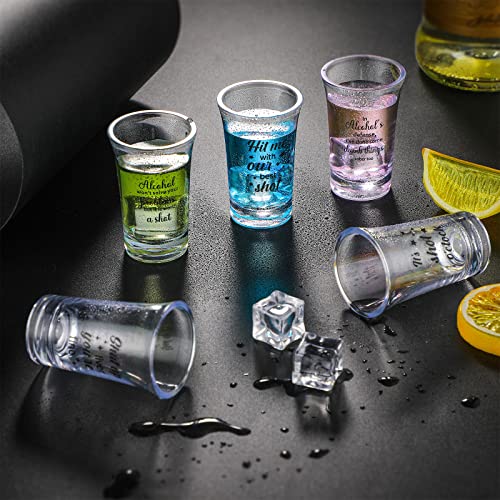 Skyley 24 Pcs Funny Shot Glasses for Adult Acrylic Party Shot Glasses 1.2 Ounce Mini Cup Party Favors Guests Mini Cup Bulk for Guests Adult Birthday Drinking Gifts Supplies - Image 4