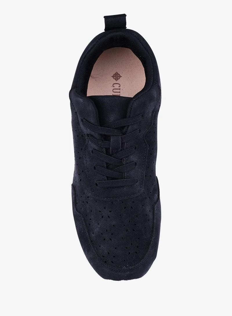 Cuple Black Womens casual low top sneakers for Women | Best Price UAE