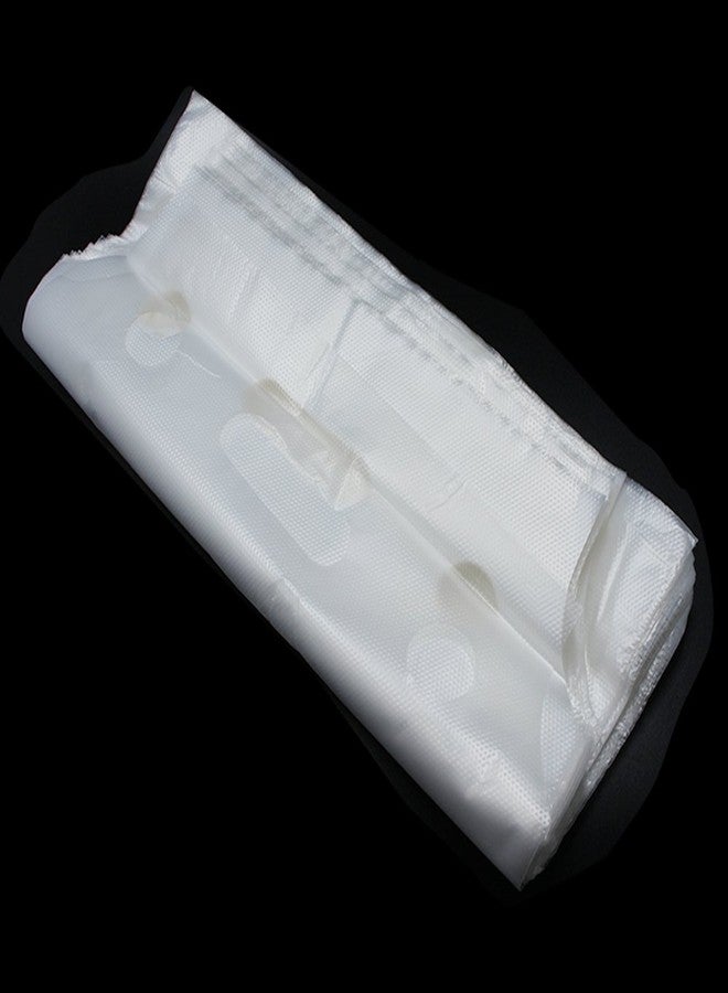 FERENLI 100PCS Clear Handle Drink Drinking Plastic Packaging Bags for Shops Stores Dining Hall Portable Beverage Milk Juice Water Carrier Containers Hanging Hole Liquid Pouches 12.2x10.2 inch - Image 2