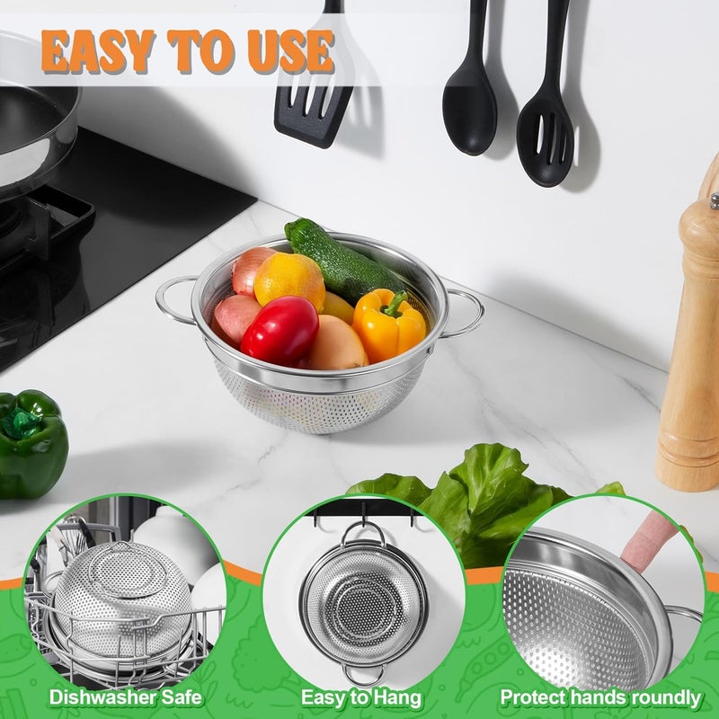 P&P CHEF 3QT Stainless Steel Colander - Image 5