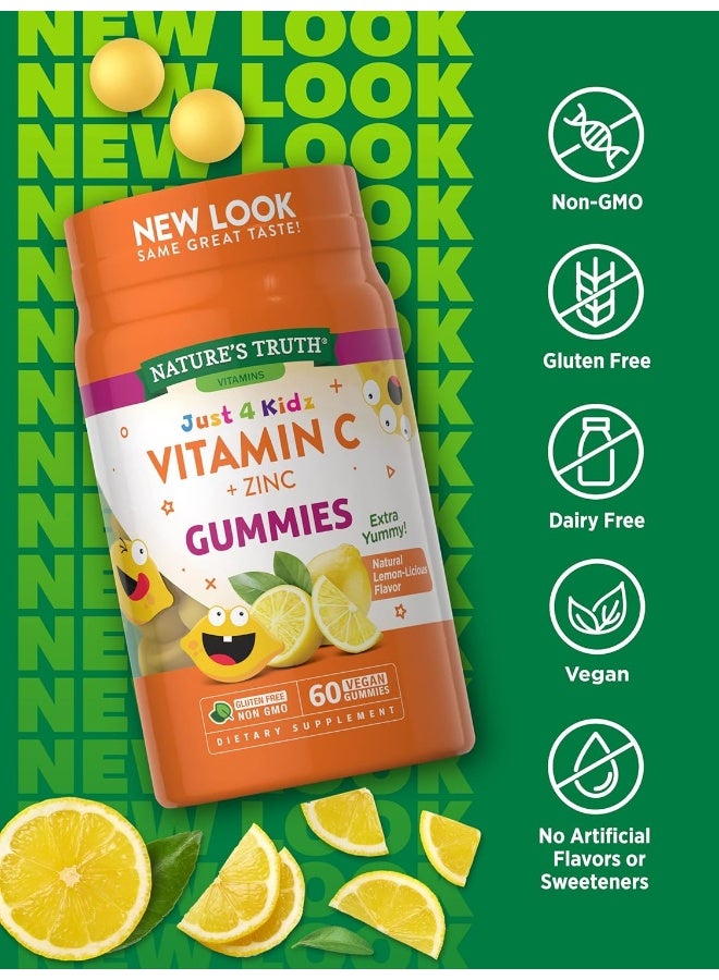 natures truth C + Zinc Gummies for Kids - 60 Count - Image 4