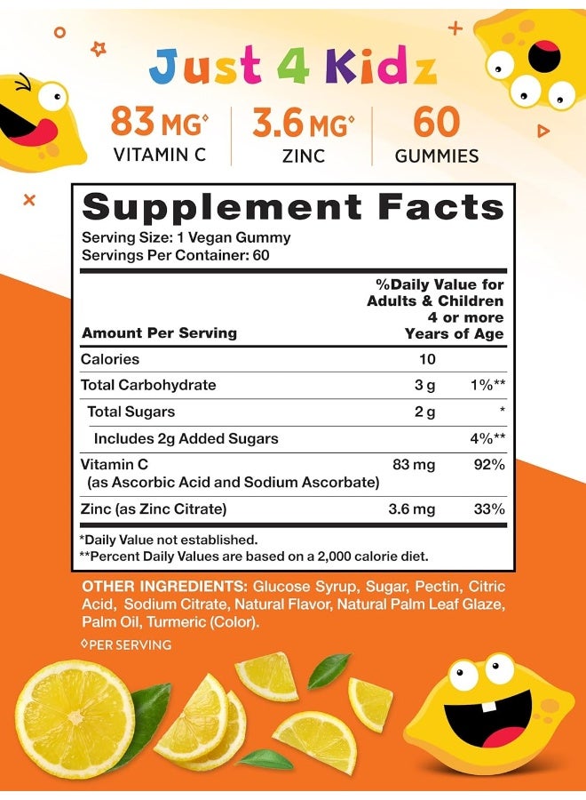 natures truth C + Zinc Gummies for Kids - 60 Count - Image 2