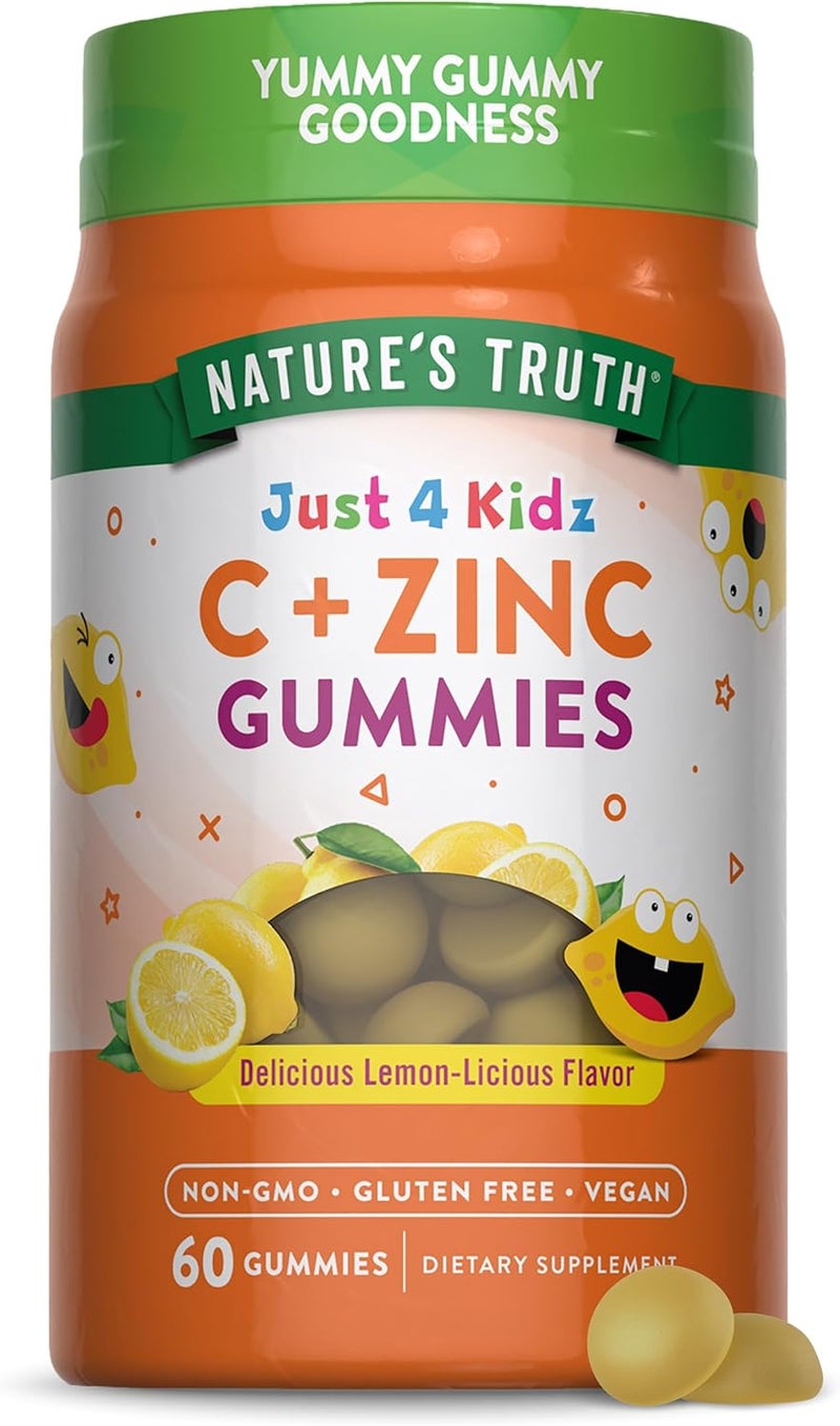 natures truth C + Zinc Gummies for Kids - 60 Count - Image 1
