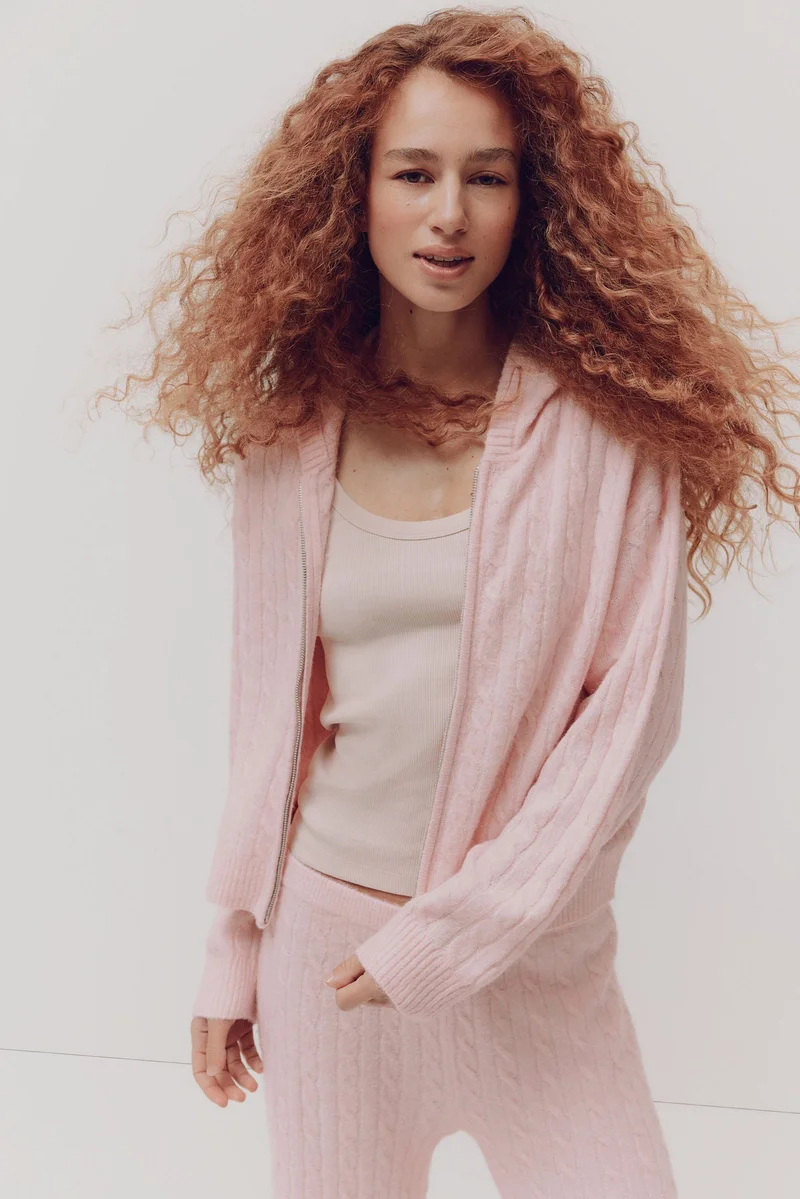 اتش اند ام كارديغان محبوك بسحاب كامل