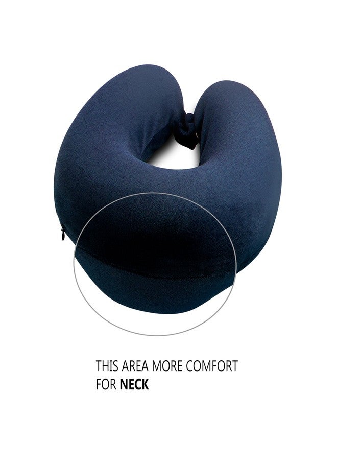 Trendifyr ™ Travel Neck Cushion Pillow with Extra Neck Support & Eye Mask | Super Soft Material with 5 Years Warranty | for Travel & Sleep in Flights, Train, Car (Blue with Eye Mask) - Image 4