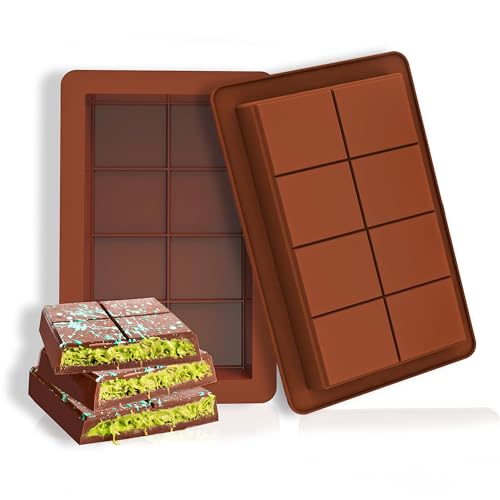 MoldBerry Deep Silicone Chocolate Bar Mold | Large & Thick Candy Bar Mould For Stuffed Chocolate | Big Mold For Knafeh, Pistachio, Dubai-Style Bars | Pack of 1,15.5X7.5X2 Cm - Image 1