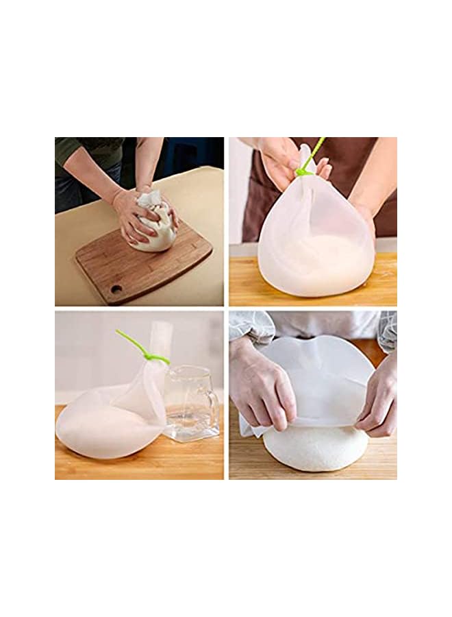 S-TOP Silicone Kneading Dough Bag for Kitchen Tool, Versatile Dough Mixer for Bread, Pastry, Pizza & Tortilla, Premium Silicone Bakeware, Multifunctional Food Storage Container Cooking Tool - Image 4
