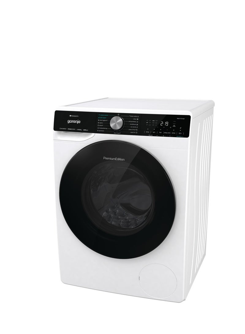 Gorenje Washing Machine Front Load 15 Programs Inverter 1400 RPM Connect Life Air Dry 10.5 kg WNS1X4ARTWIFI White - Image 1