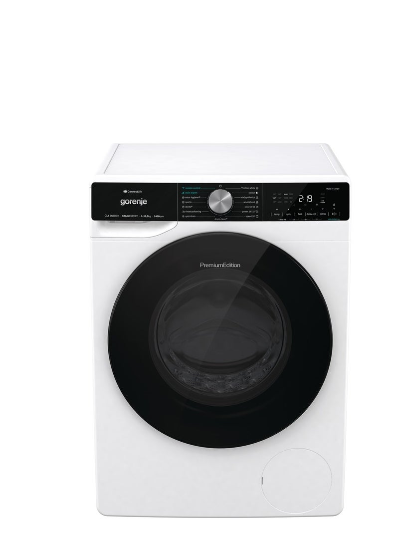 Gorenje Washing Machine Front Load 15 Programs Inverter 1400 RPM Connect Life Air Dry 10.5 kg WNS1X4ARTWIFI White - Image 2