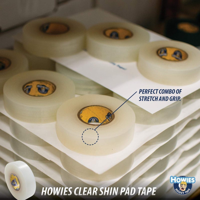 Howies Hockey Tape 5 Roll Pack of Hockey Shin Pad Tape (Clear (5)) - Image 2