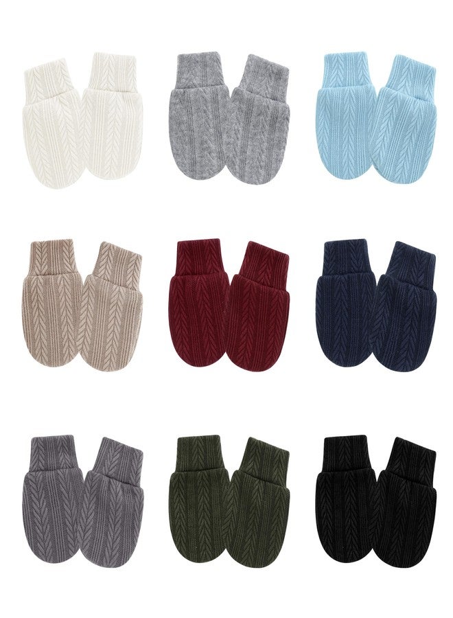 BEWDIO Baby Boys Mittens for Newborn, No Scratch Soft Breathable Gloves for Baby Girls (70-9C) - Image 1