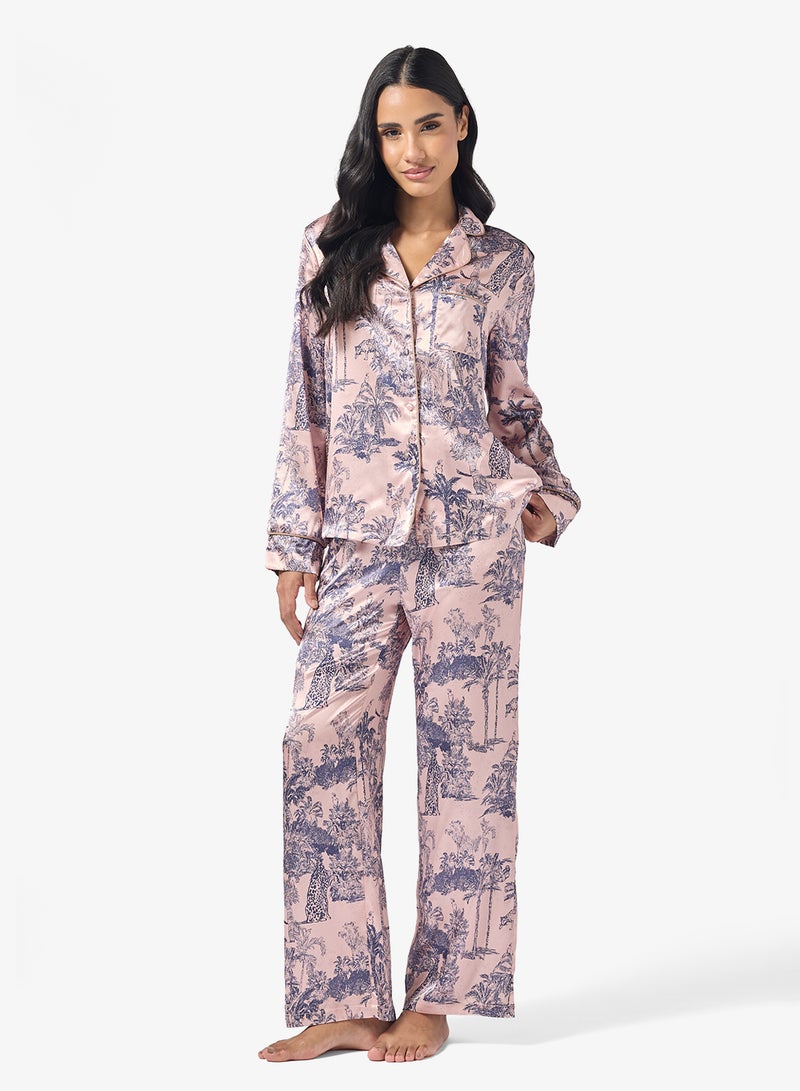 Ginger Resort Button Down Shirt & Pyjama Set - Image 5